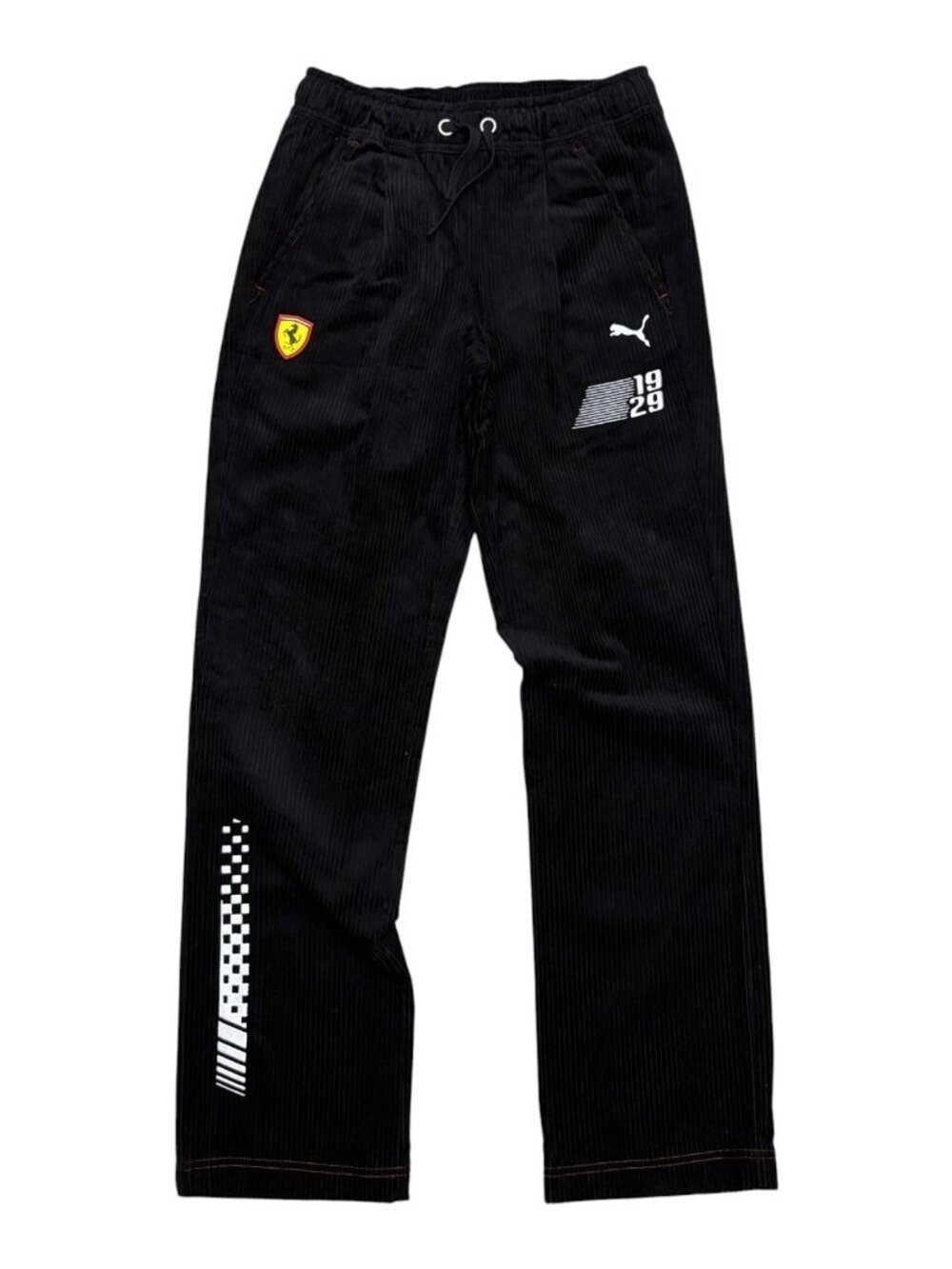 FERRARI x PUMA Corduroy Pants Racing Casual Straight Trousers Mens Small